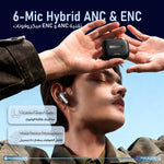 Powerology Gaming Earbuds - 6 Mic Hybrid ANC + ENC True Wireless Buds TDRA Approved