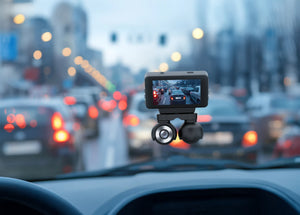 Powerology Dual Lens Dash Camera - 24 hour car surveillance