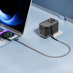 Powerology GaN 20W PD Universal Adapter Retractable Type-C Cable