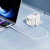 Powerology GaN 20W PD Universal Adapter Retractable Type-C Cable