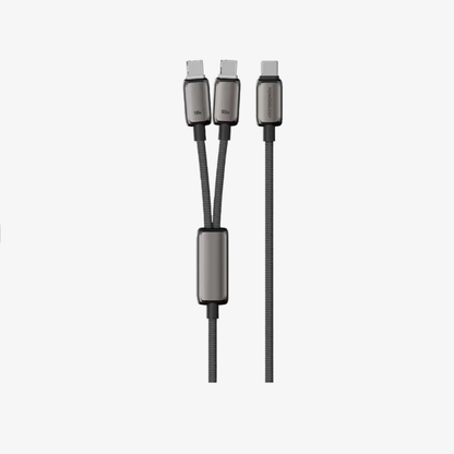 Powerology Zinco Series 2-IN-1 Dual USB-C Cable