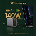 UGreen Nexode 300W 5-Port Pd 4C 1A Gan Fast Charger Gray